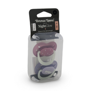 Tommee Tippee NightGlow Orthodontic Pacifiers 0-6m – Purple & Fuchsia