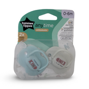 Tommee Tippee Anytime Orthodontic Soothers 0-6m – Pack Of 2