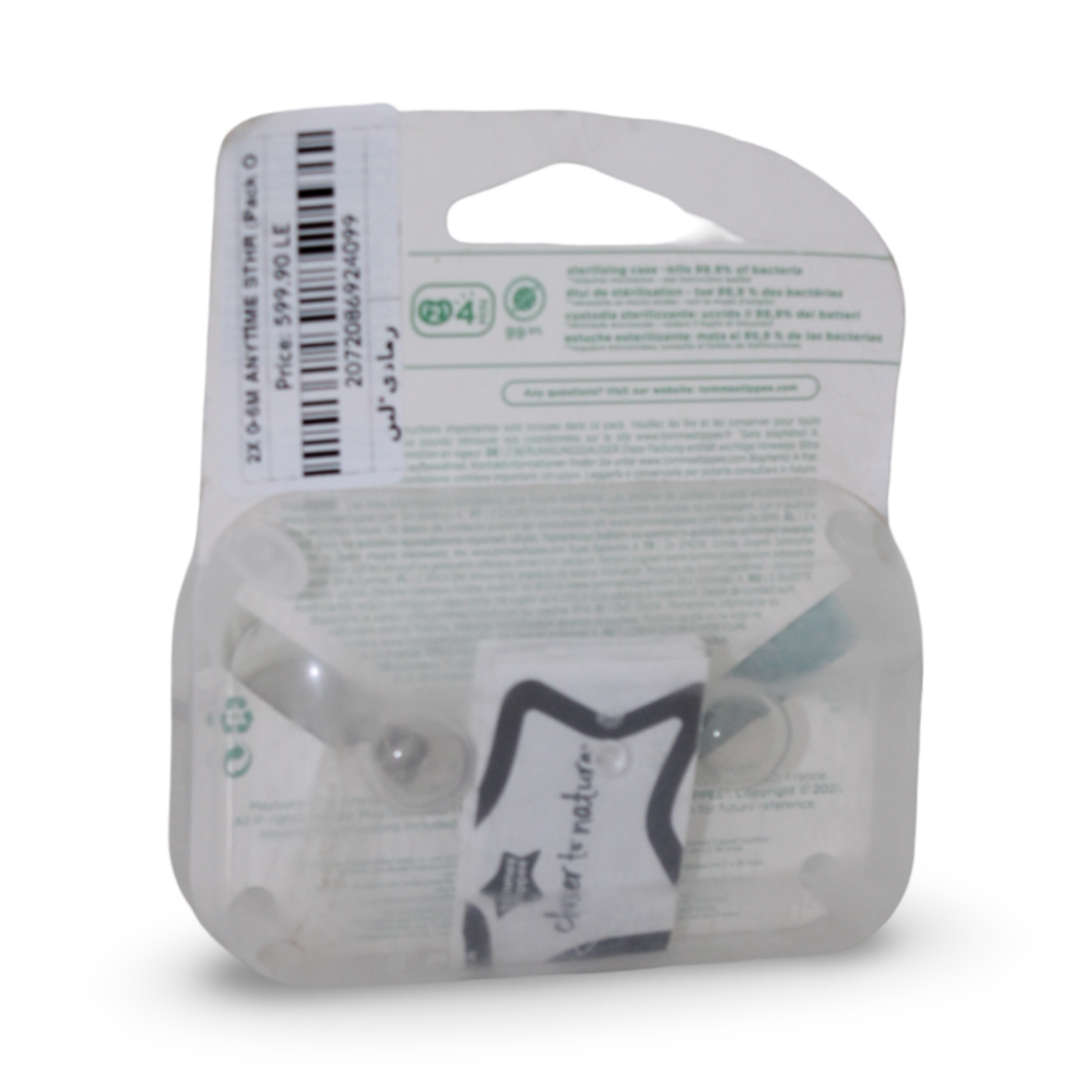 Tommee Tippee Anytime Orthodontic Soothers 0-6m – Pack Of 2