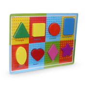 Wooden Shapes Matching Puzzle Board