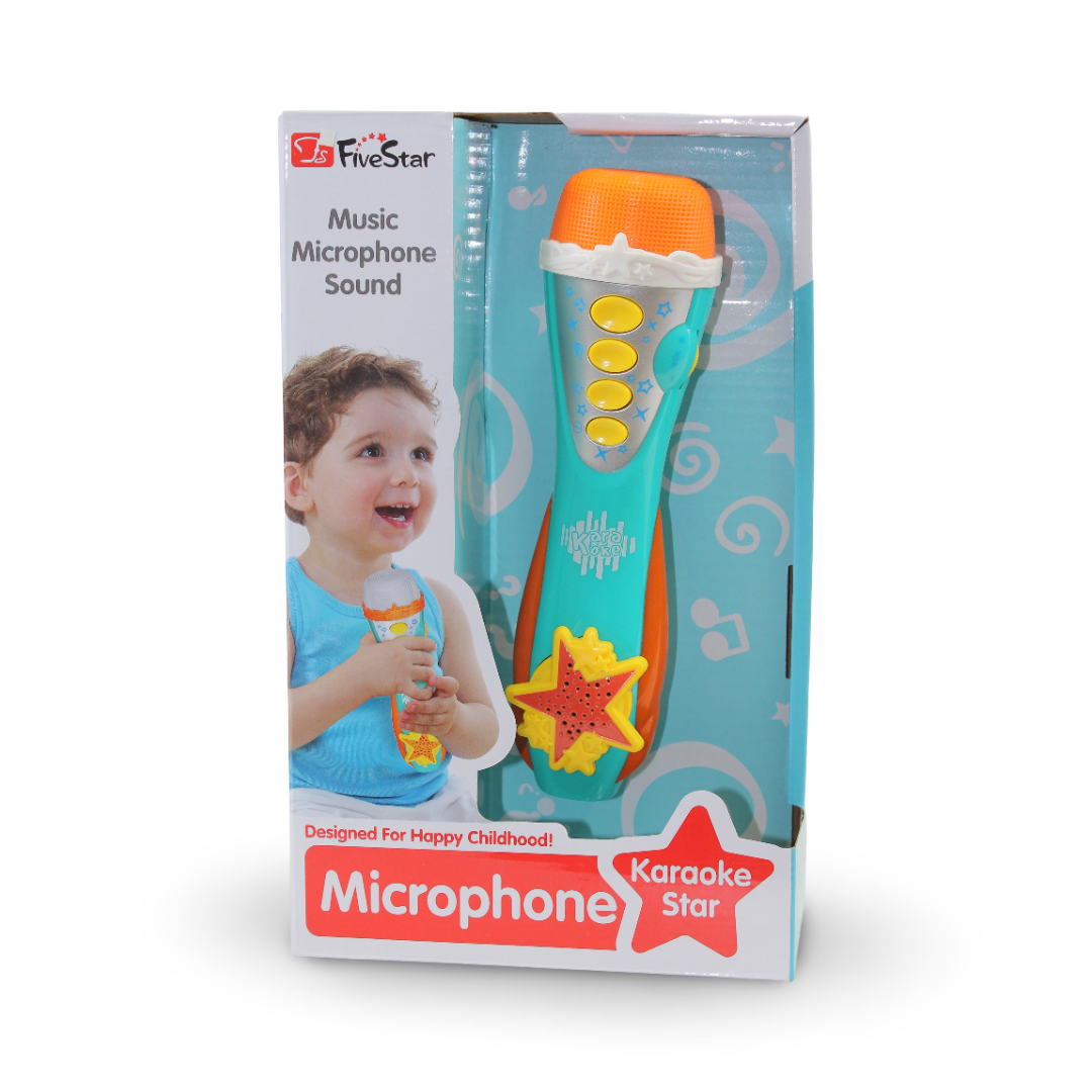 Five Star Karaoke Star Kids Toy Microphone – Aqua