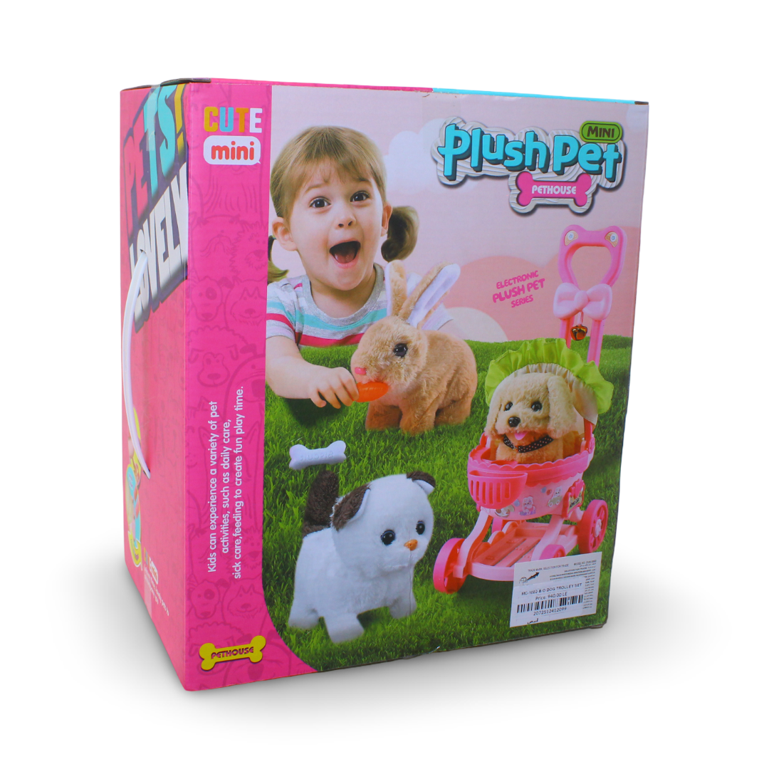 Jolier Mini Plush Pet House Set – White