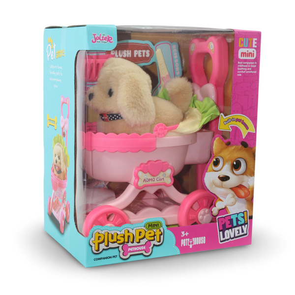 Jolier Interactive Plush Puppy Toy with Stroller and Accessories