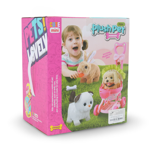 Jolier Interactive Plush Puppy Toy with Stroller and Accessories
