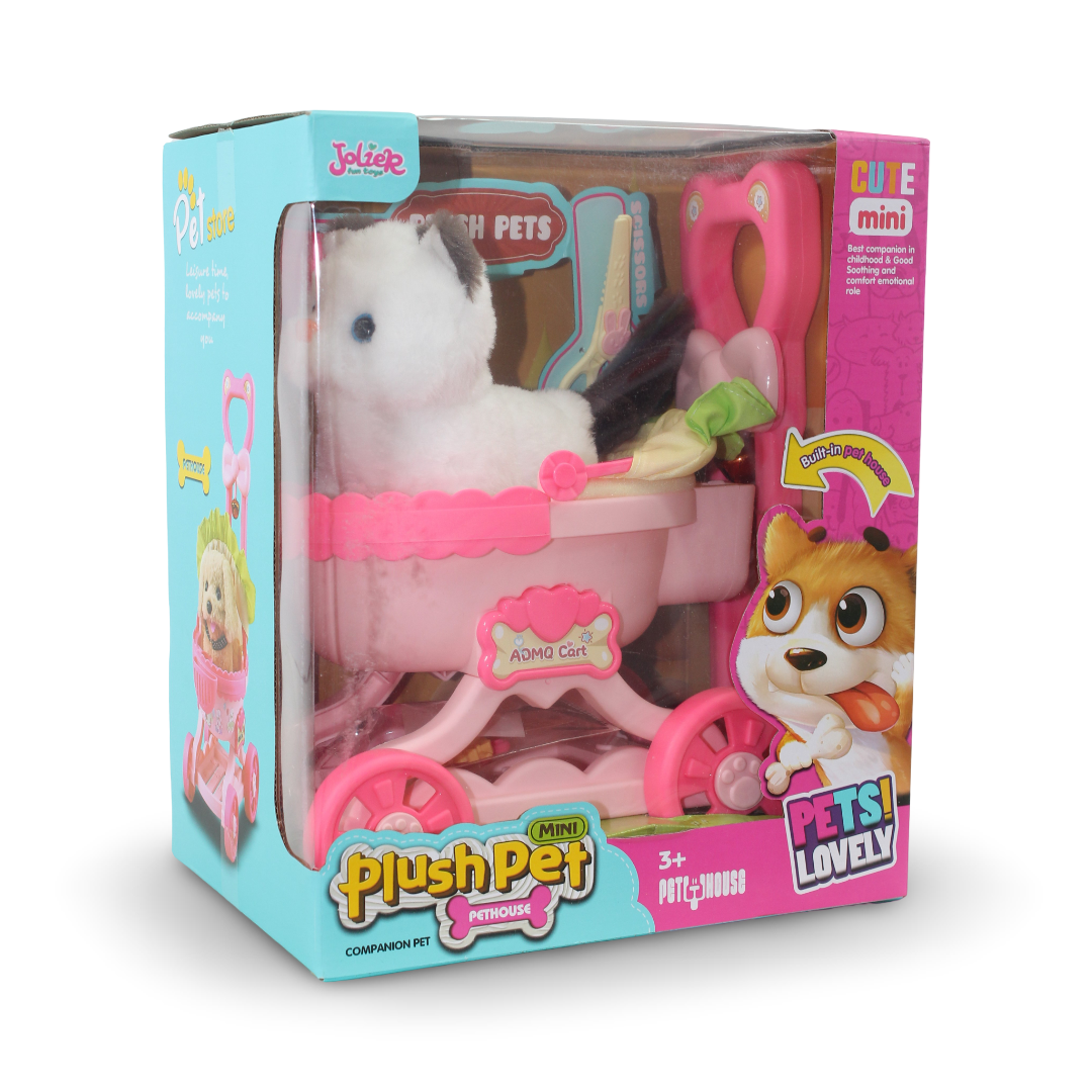 Jolier Electronic Interactive Plush Pet Toy with Cart