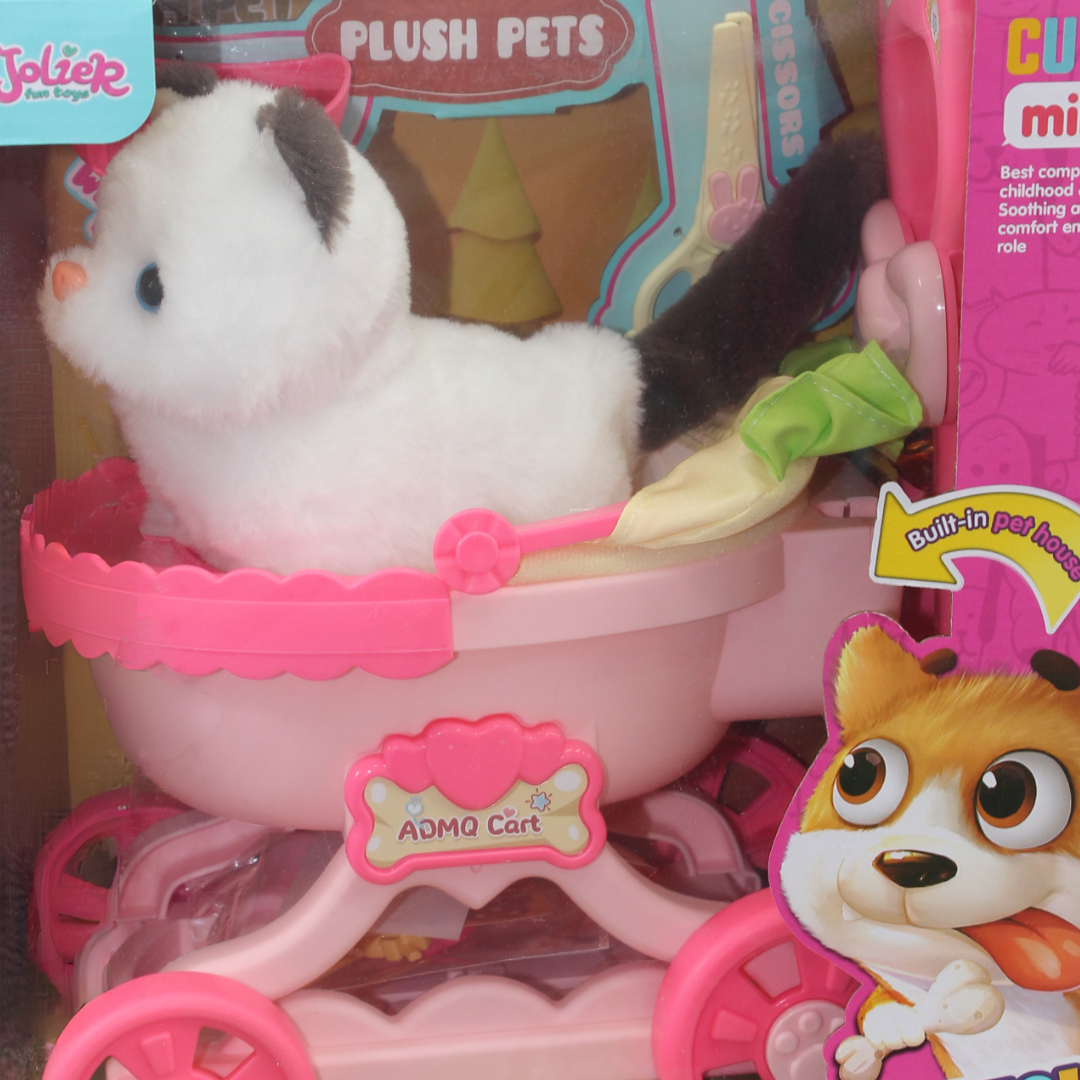Jolier Electronic Interactive Plush Pet Toy with Cart