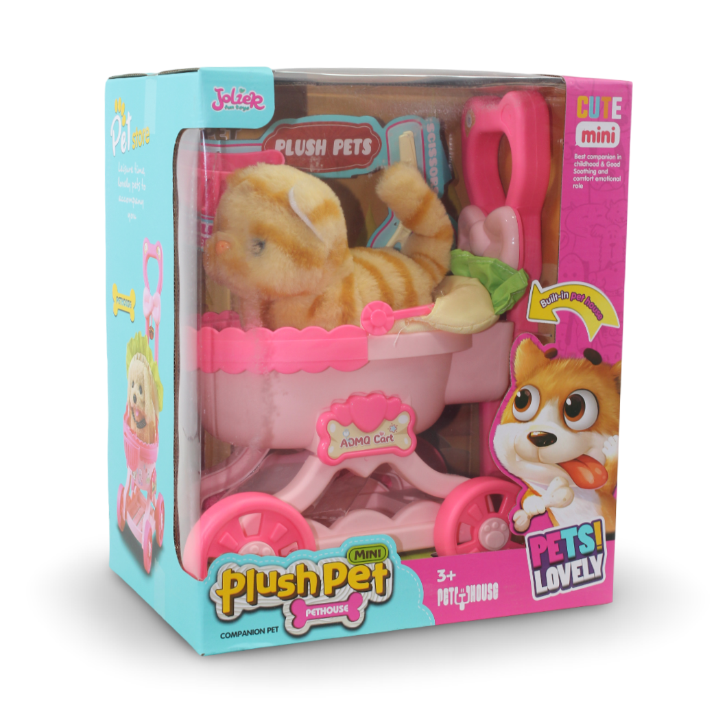 Jolier Mini Plush Pet Pethouse Companion Toy Set
