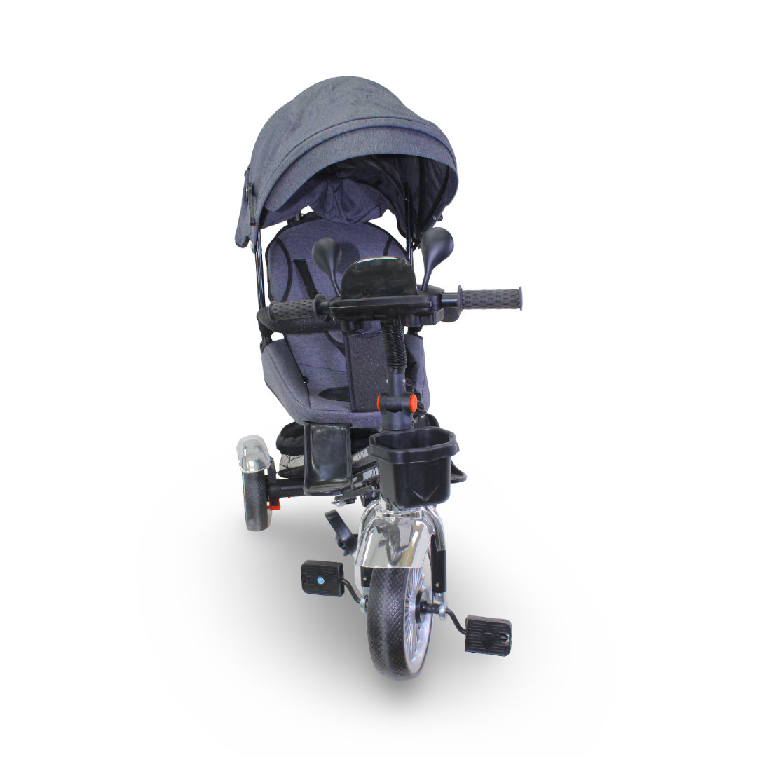 4-in-1 Convertible Baby Tricycle and Stroller – Grey
