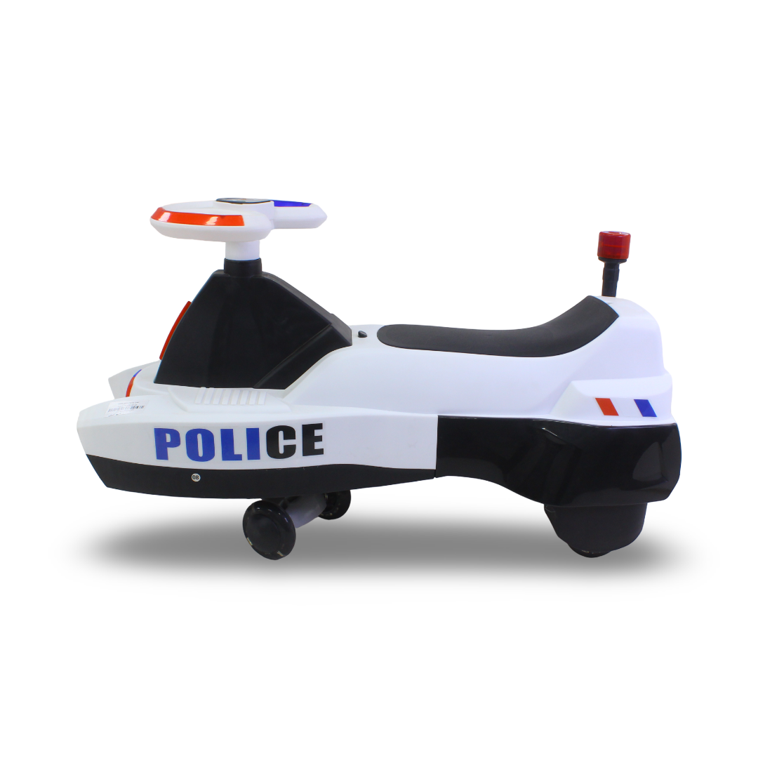 Police Swing Car Ride-On Toy – White