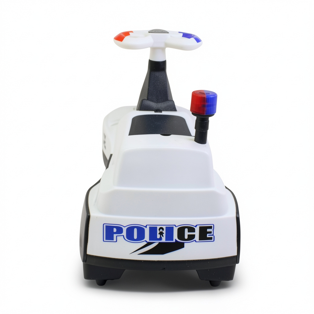 Police Swing Car Ride-On Toy – White