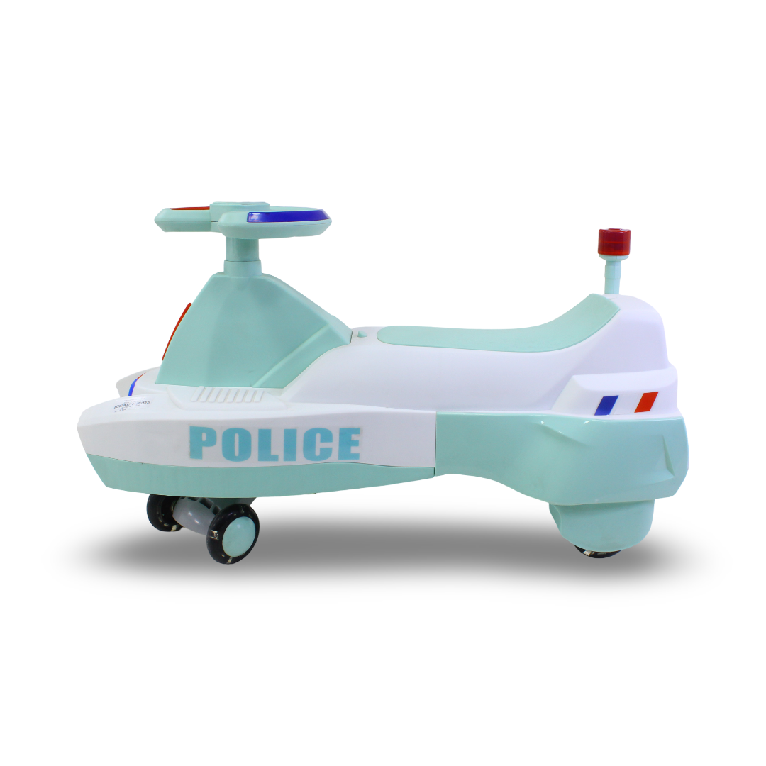 Police Swing Car Ride-On Toy – Aqua