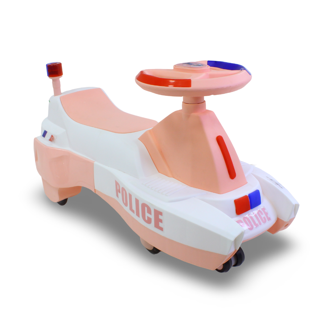 Police Swing Car Ride-On Toy – Salmon