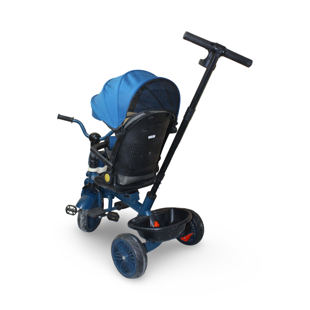 Baby 3-in-1 Tricycle with Canopy & Push Handle – Petrol