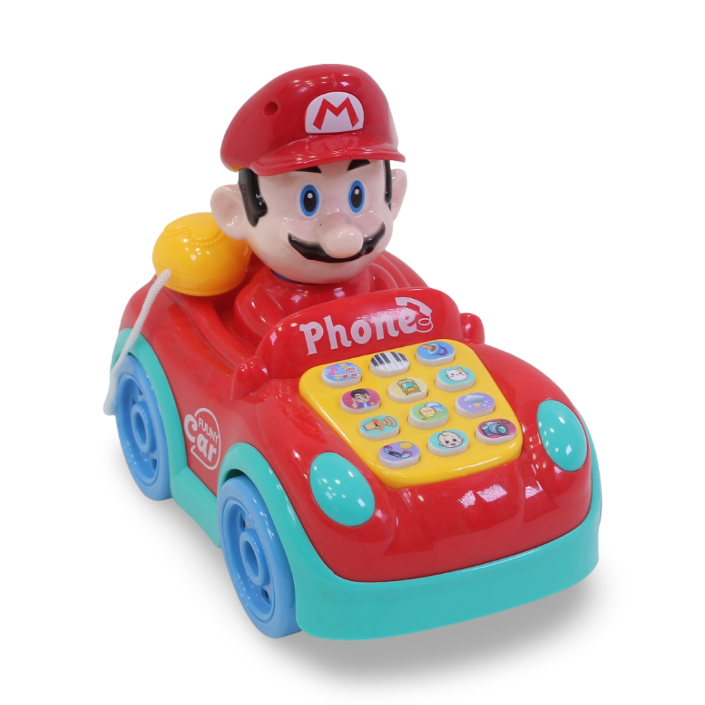 Super Mario Telephone Car Toy - Red