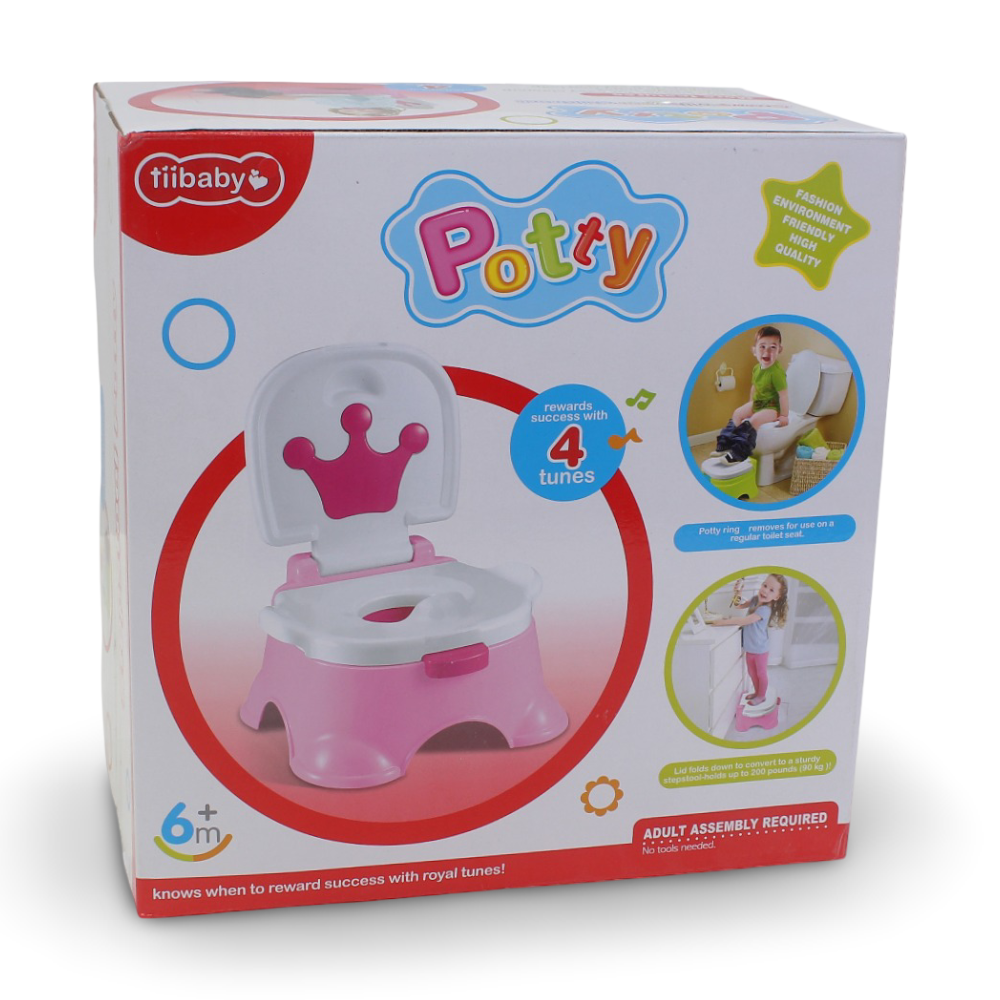 Tiibaby Musical Potty Training Seat - Pink - Baby Essentials