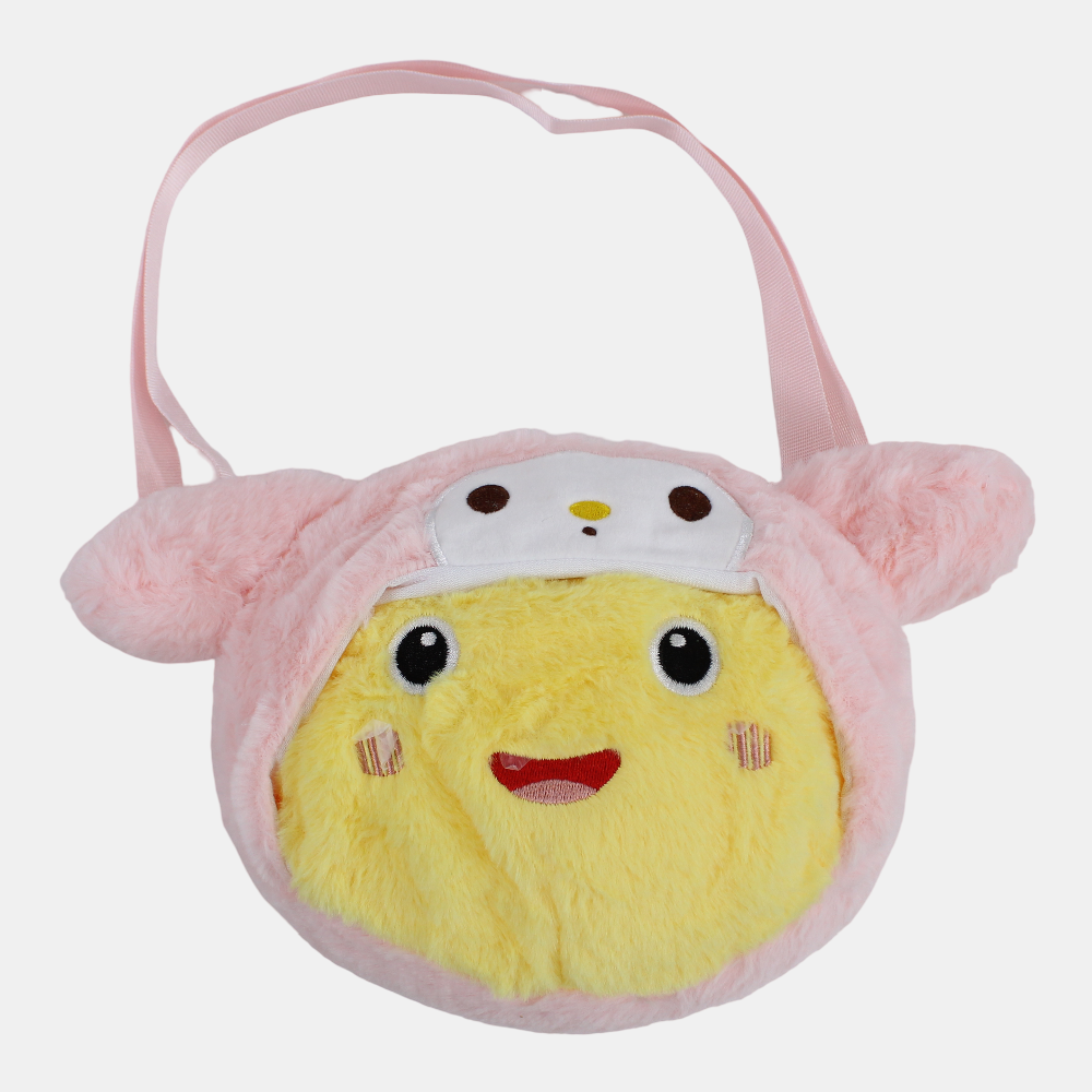 Cute Crossbody Bag - Pink/Yellow 15cm