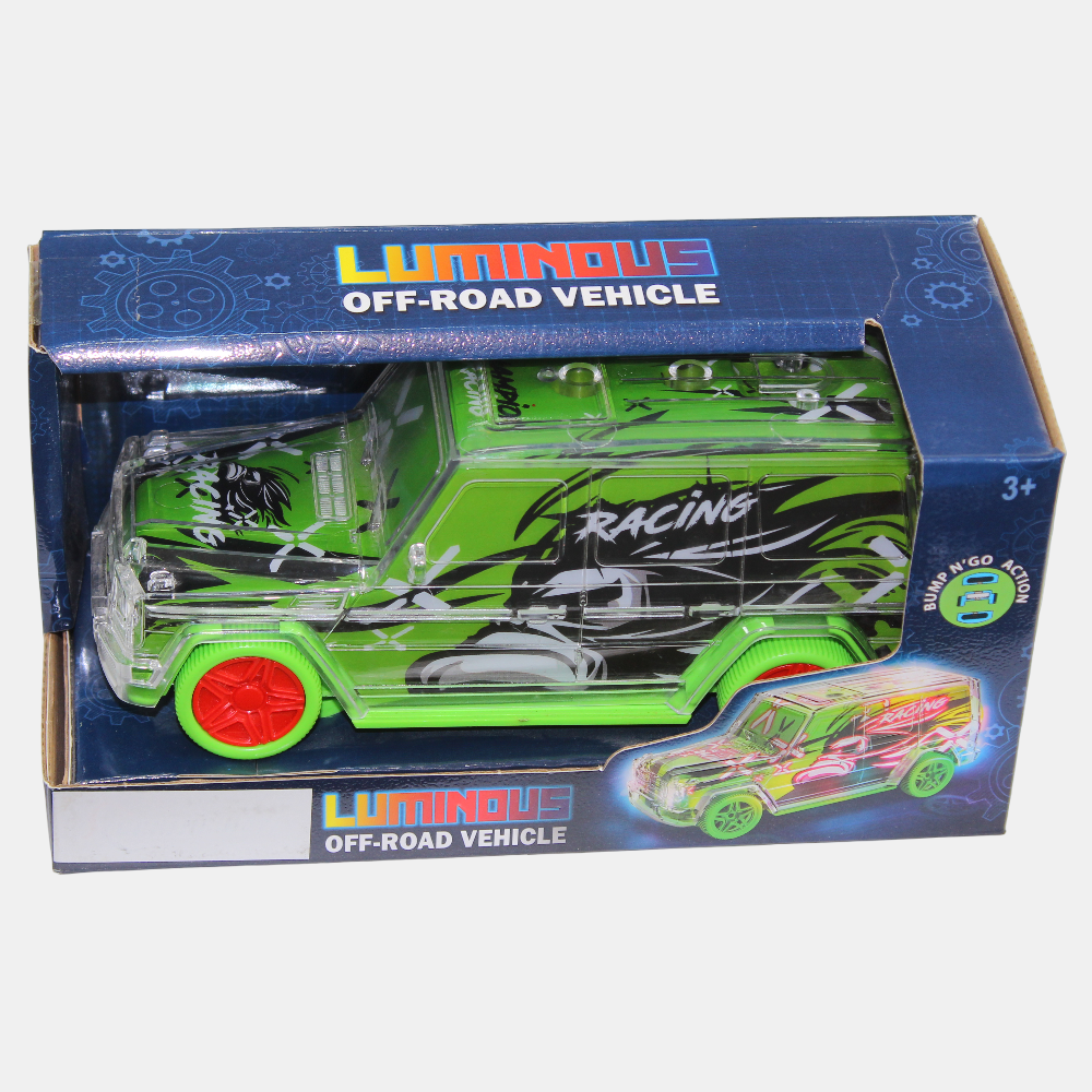 G-Class Bump and Go Off-Road Car Toy with Music and Light - Green