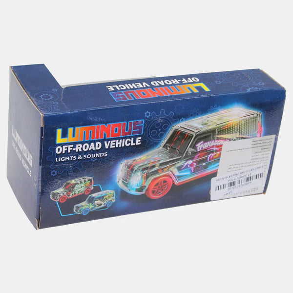 سيارة لعبة الطرق الوعرة G-Class Bump and Go مع موسيقى وضوء - أخضر