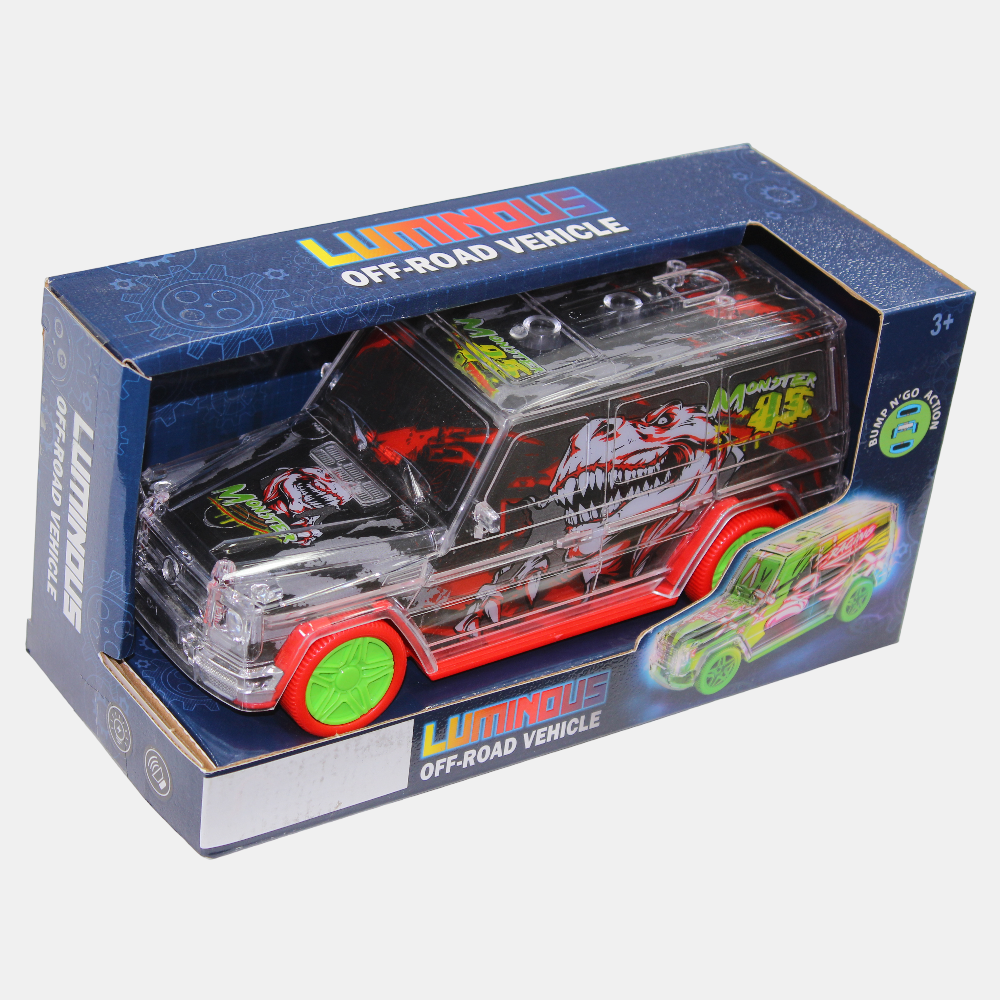 G-Class Bump and Go Off-Road Car Toy with Music and Light – Red