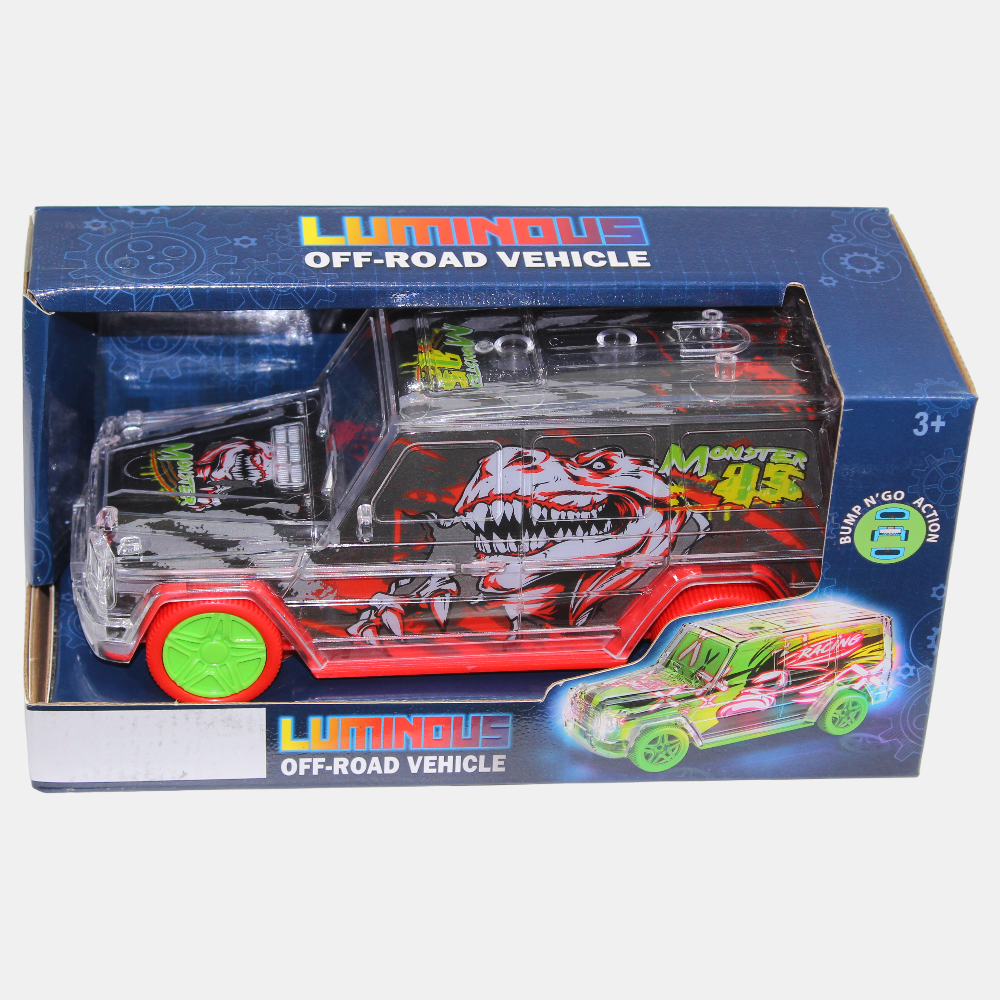 G-Class Bump and Go Off-Road Car Toy with Music and Light – Red