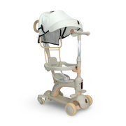 3-in-1 Multi-Function Kids Stroller and Scooter with Fence and Handbar – Mint