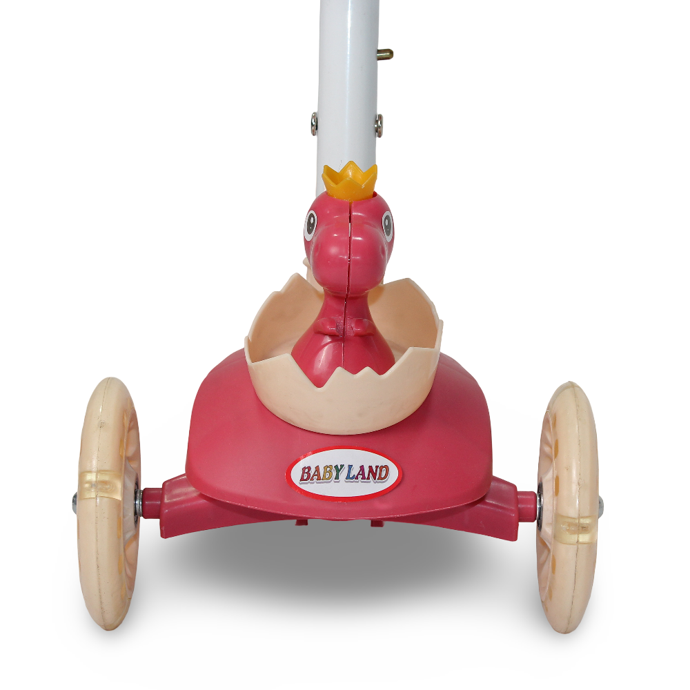 Baby Land 3-Wheel Scooter with Basket – Pink