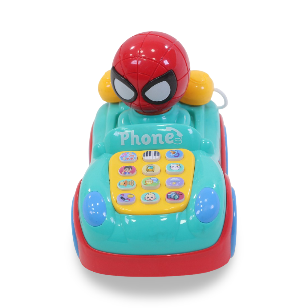 Spider-Man Car-Shaped Telephone – Baby Blue