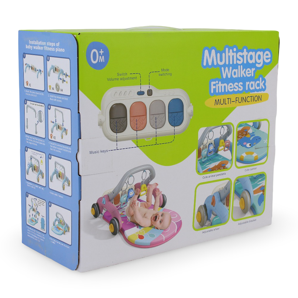 Multistage Walker & Baby Fitness Rack – Baby Blue