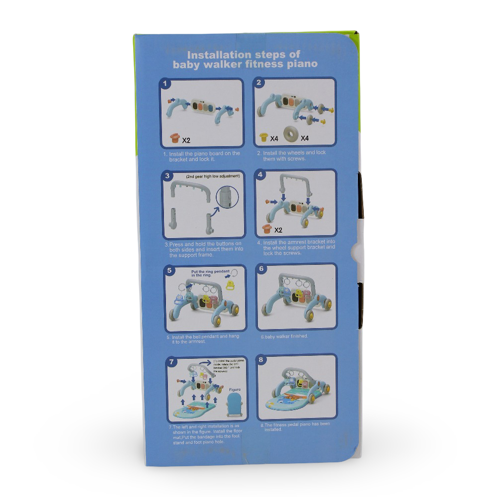 Multistage Walker & Baby Fitness Rack – Baby Blue