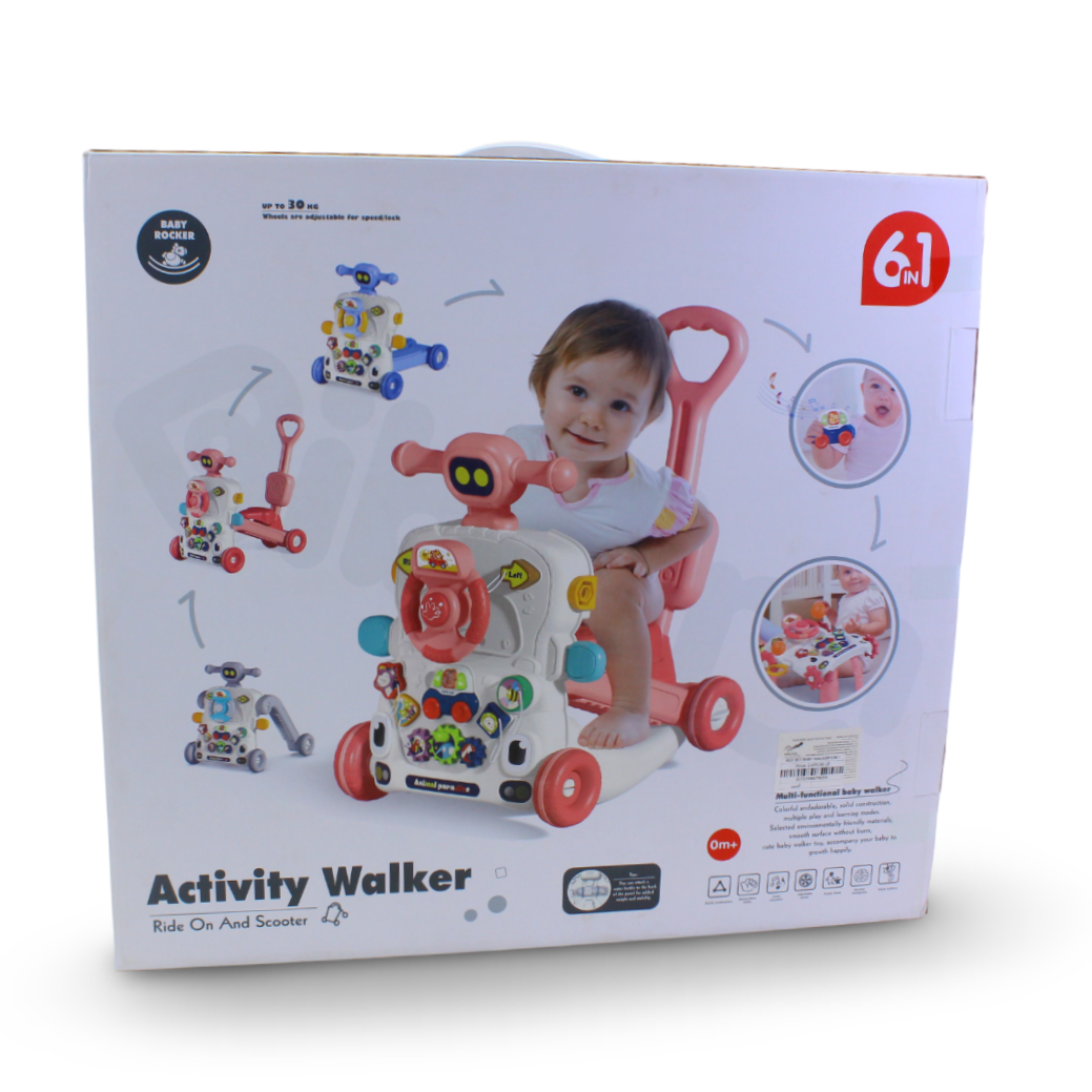 Bibi-inn 6-in-1 Baby Activity Walker – Baby Blue