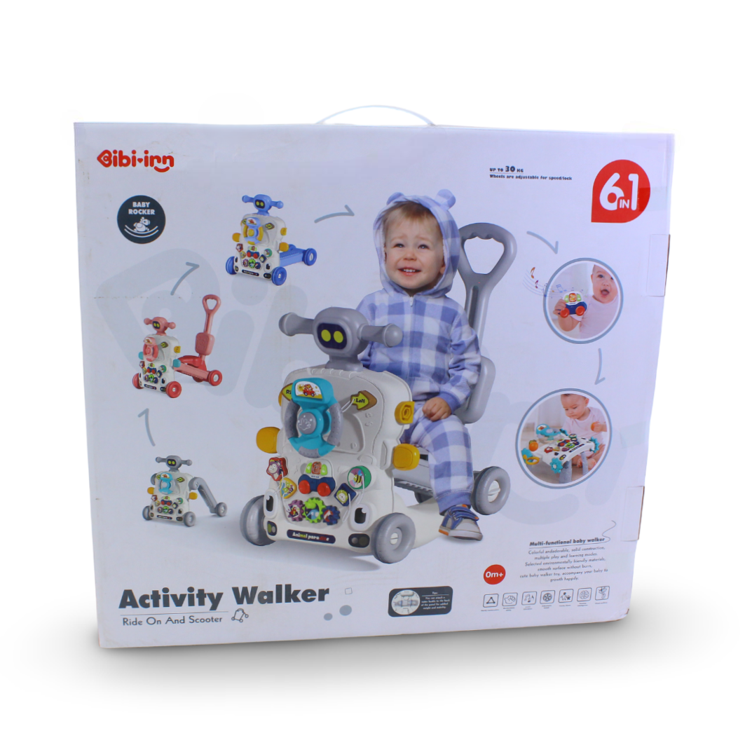 Bibi-inn 6-in-1 Baby Activity Walker – Baby Blue