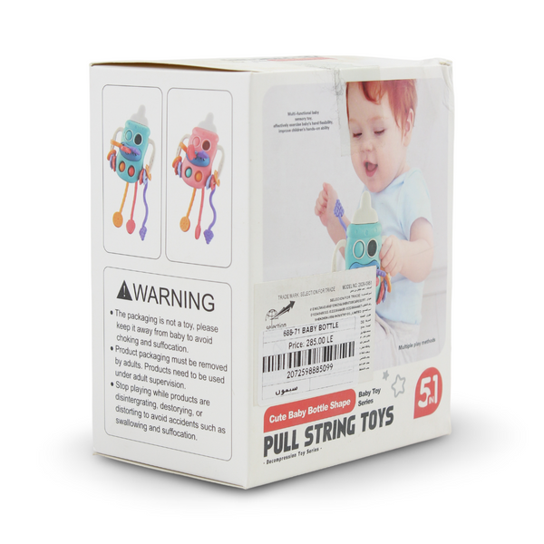 Bibi-inn 5-in-1 Baby Bottle Shape Pull String Toy