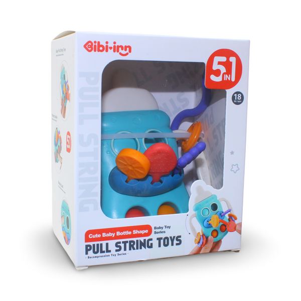 Bibi-inn 5-in-1 Baby Bottle Pull String Sensory Toy