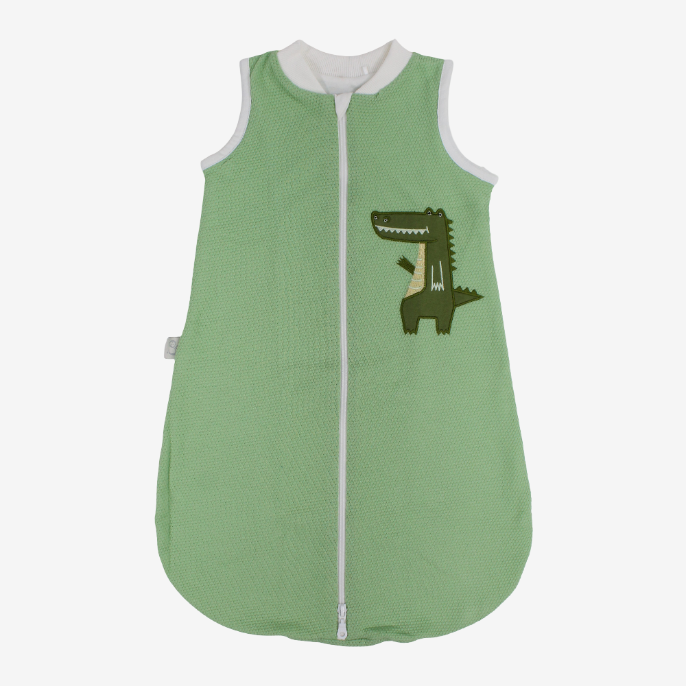 Baby Boys Cotton Sleeping Bag - Mint with Crocodile Print