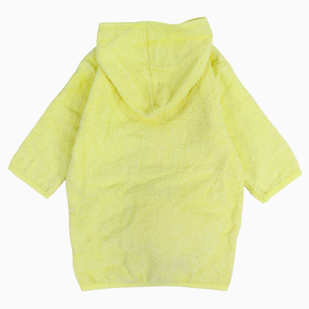 Baby Girls Bath Robe with Slippers – Yellow Cat Design