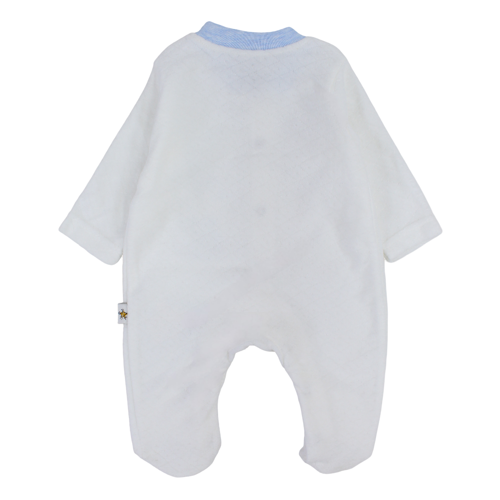 Unisex Baby Velvet Baby Footie – Elephant & Balloons Design