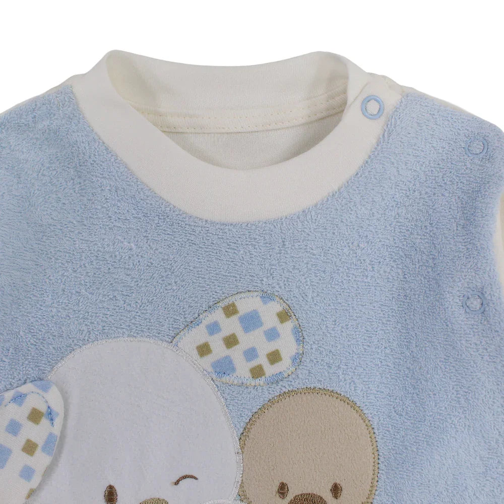Unisex Baby Cotton Baby Footie – Dog & Duck Design