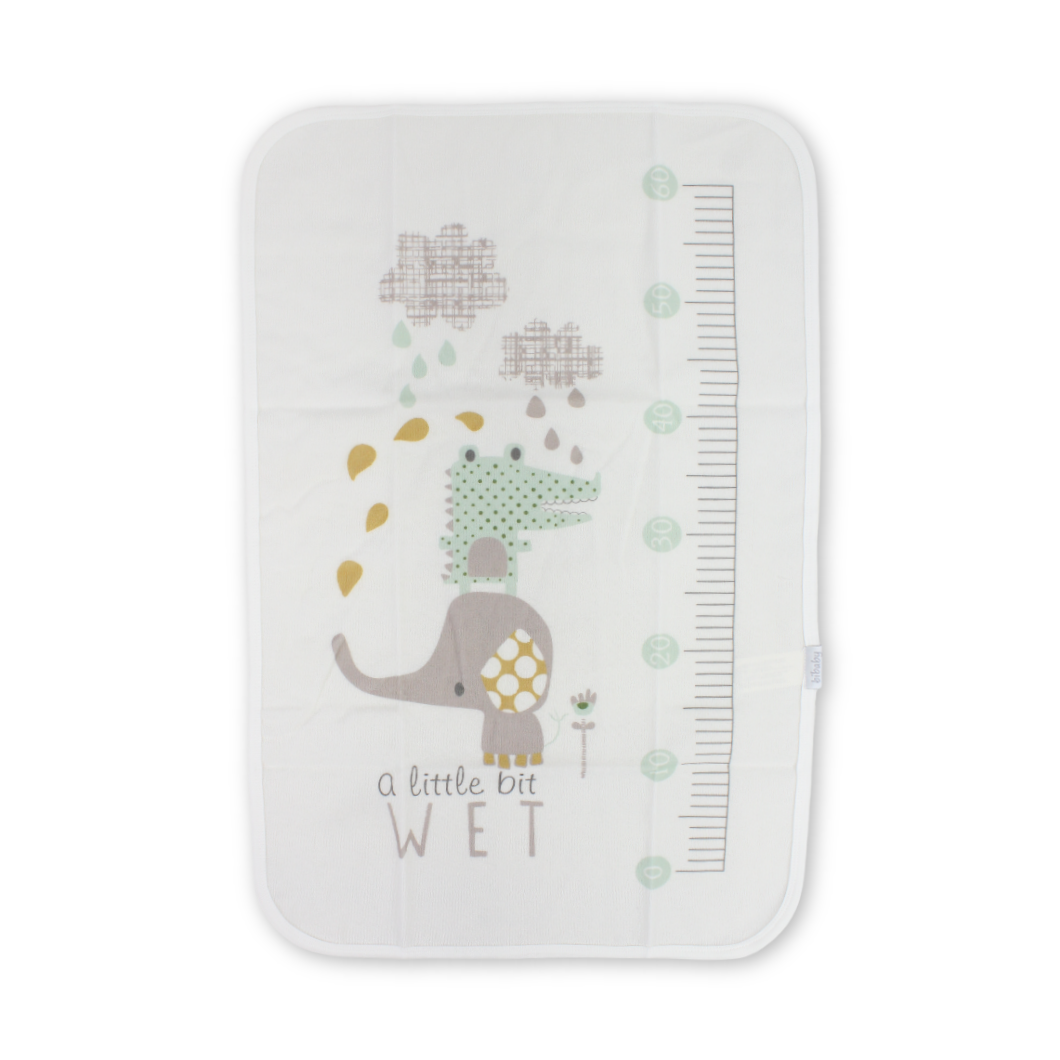 Bibaby Waterproof Baby Changing Mat – Off-White with Crocodile Print