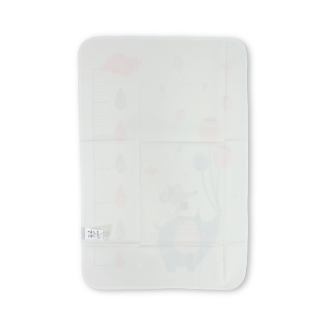 Bibaby Waterproof Baby Changing Mat – Off-White with Elephant Print