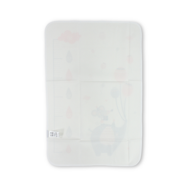 Bibaby Waterproof Baby Changing Mat – Off-White with Elephant Print