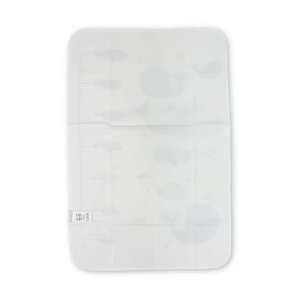 Waterproof Baby Changing Mat – Off-White with Fish Print