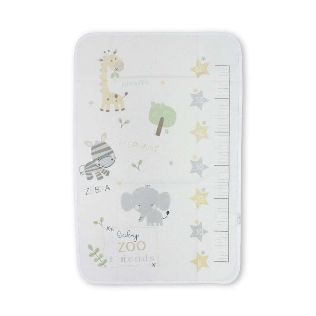 Cotton Changing Mat – Off-White with Animals Print