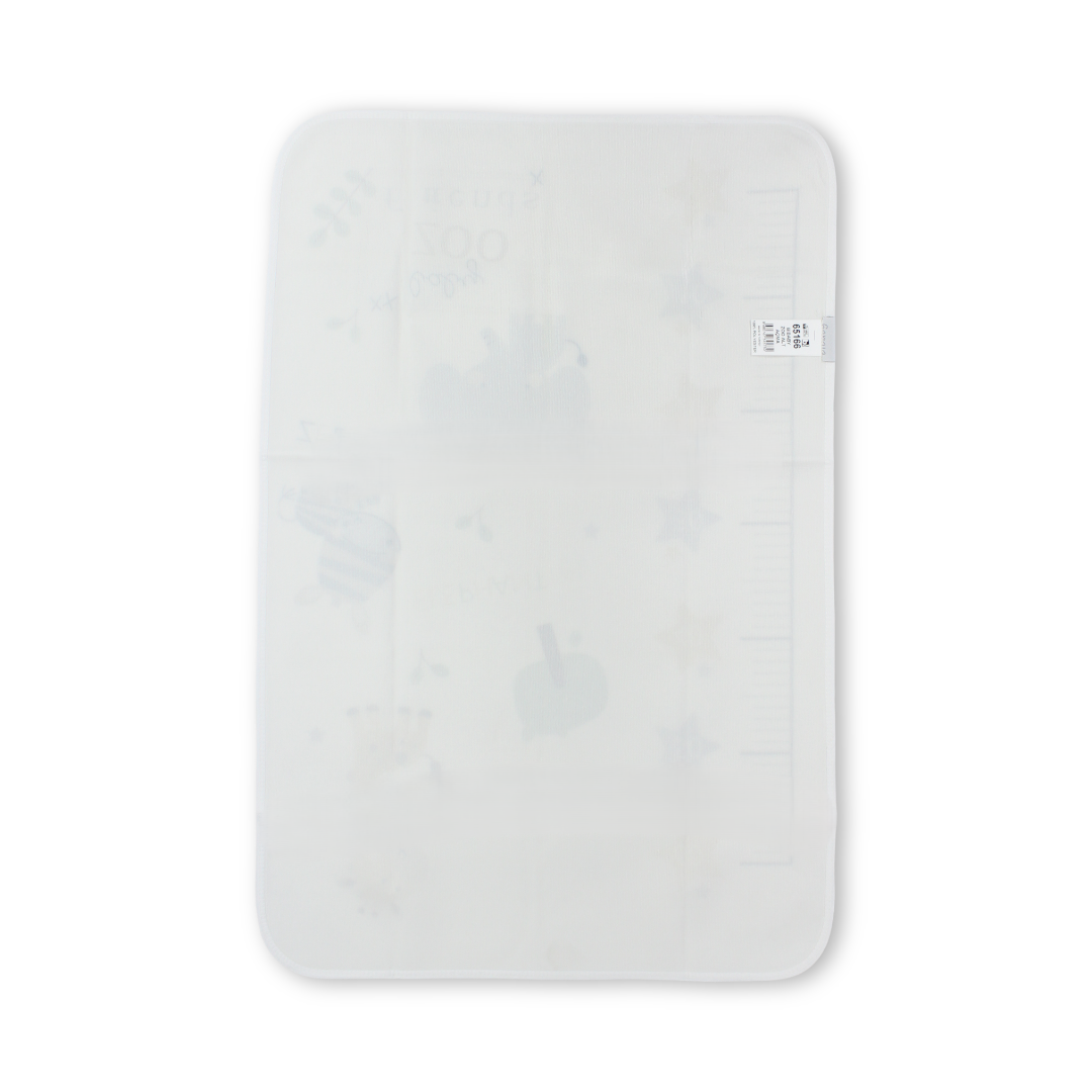 Cotton Changing Mat – Off-White with Animals Print