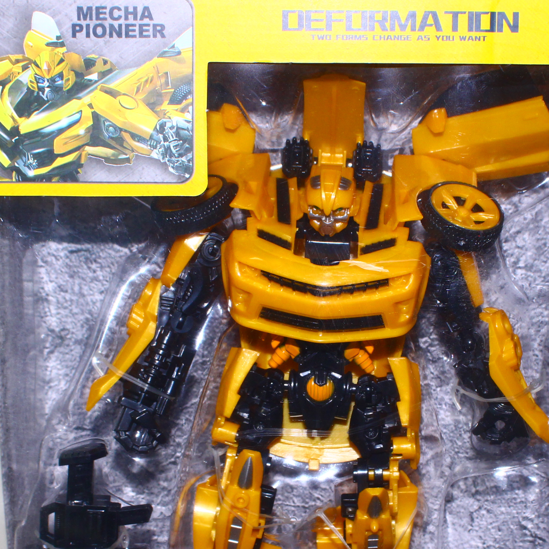 Crazed Deformation" 2-in-1 Transforming Robot Action Figure – Yellow