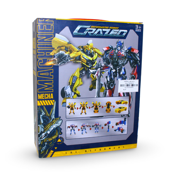 "Crazed Deformation" 2-in-1 Transforming Robot Action Figure – Red & Blue