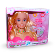 Super Mini Beautiful Hair Styling and Makeup Doll Head Set – Pink