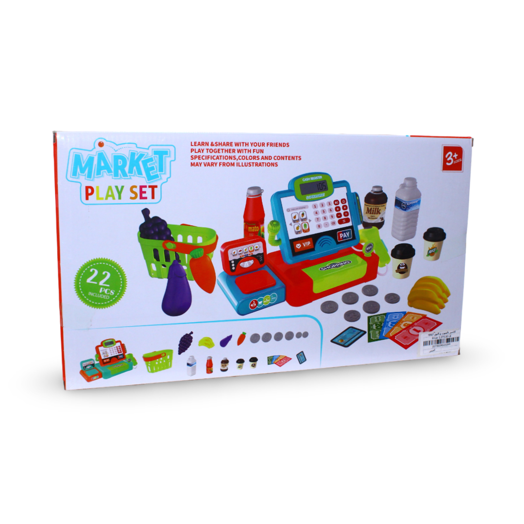 Children's Market and Cash Register Playset (Light & Sound)