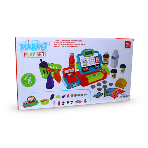 Children's Market and Cash Register Playset (Light & Sound)