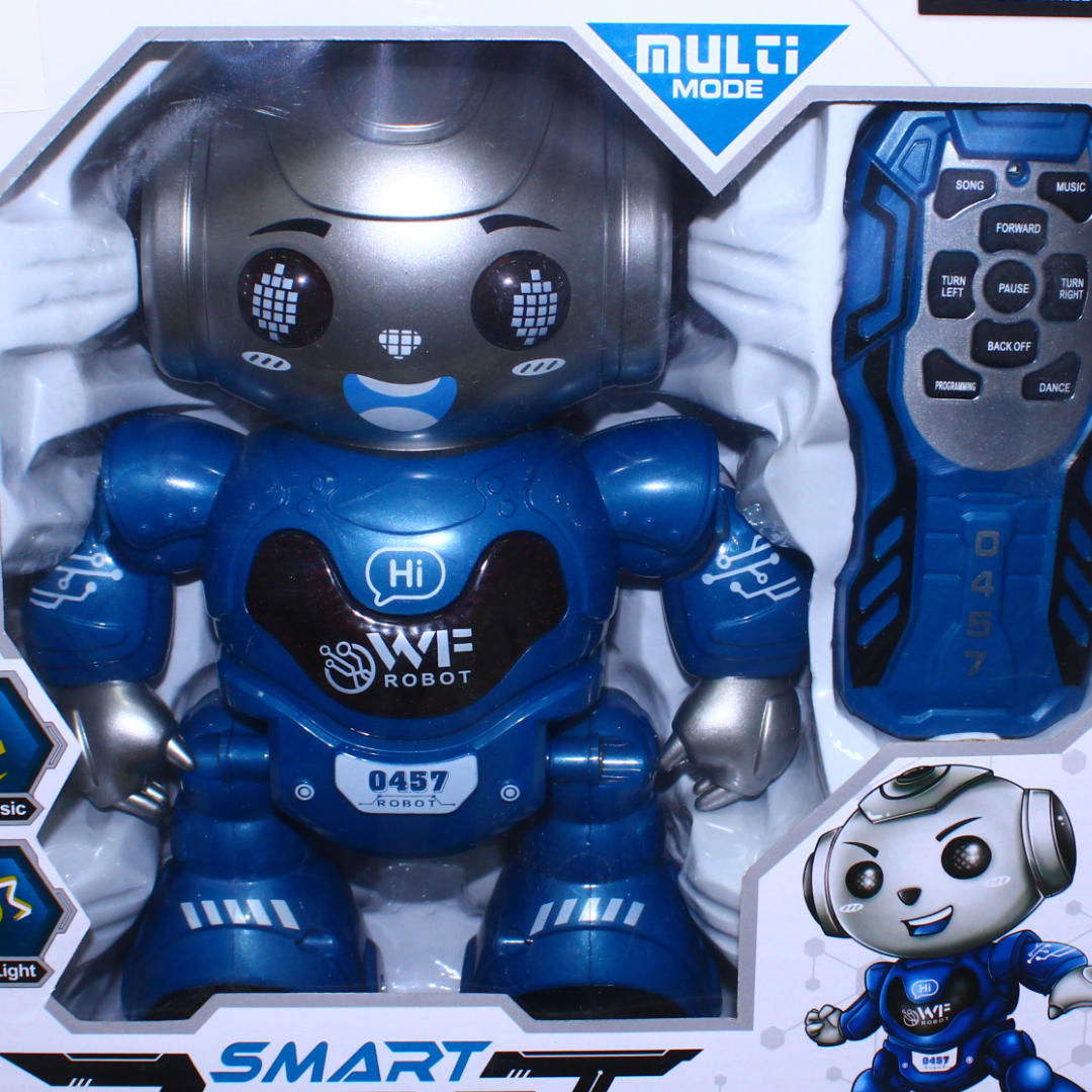 Smart Robot RC Dancing Toy – Blue & Silver