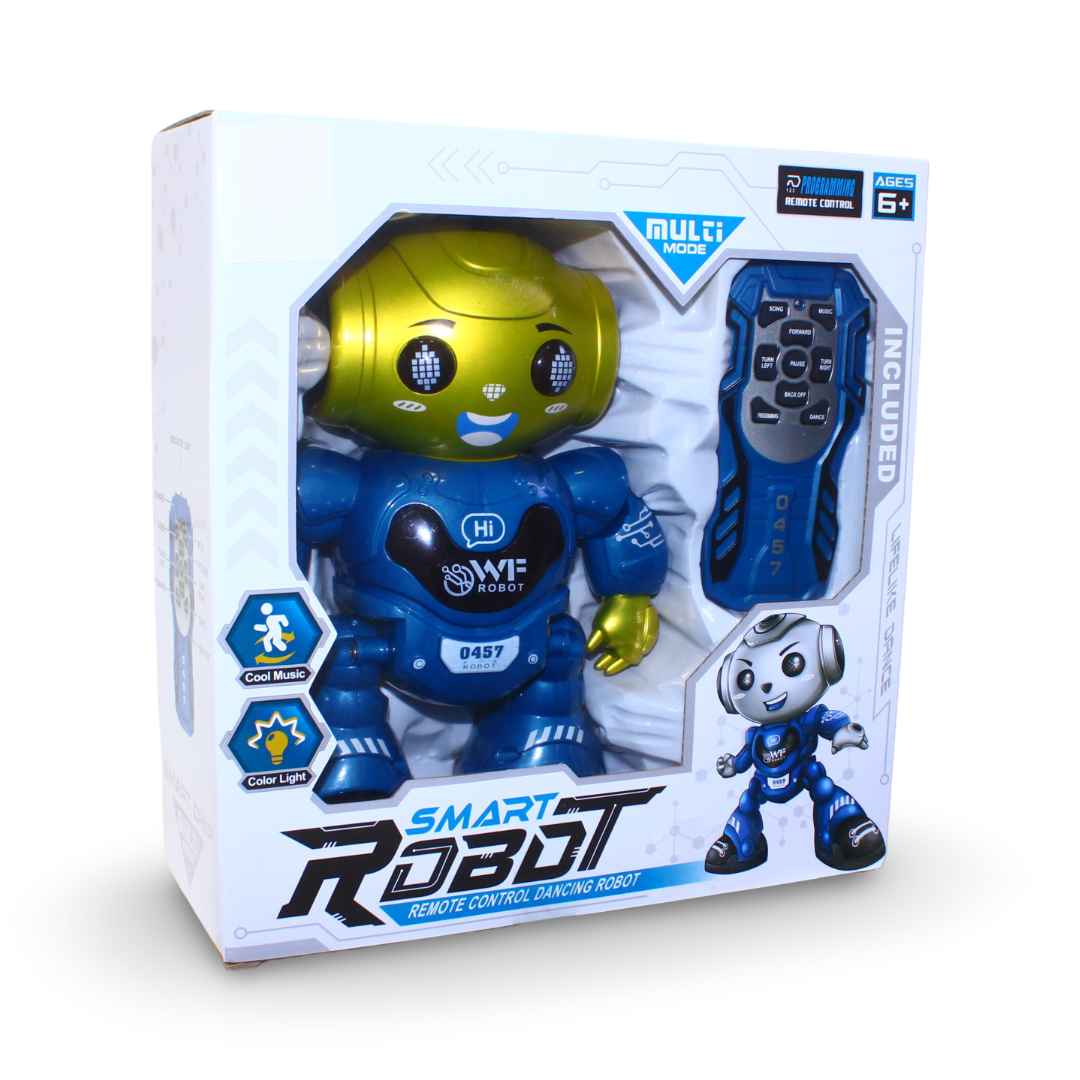 Smart Robot RC Dancing Toy – Blue & Gold